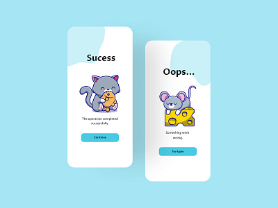 Flash Message v3 app design apps cat cute design designer figma ilustracion ilustration ilustration design ilustrative art kawaii kawaii art rat ui ui design