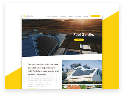 Solar Website Landing Page big image branding construction energy fullwidth header image renewable energy solar solar panel ui