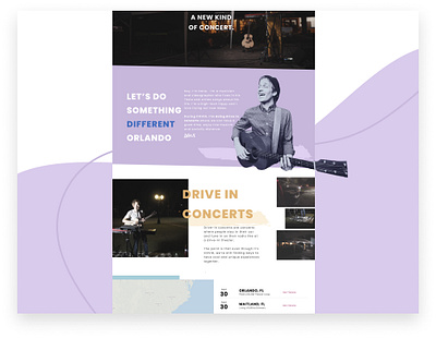 Musician Activist Landing Page activism branding climate change concerts landing page musician tickets ux