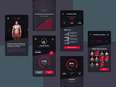 Fitness App Concept app design fitness app mobile ui ux