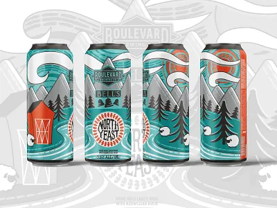 BLVD x BELL'S label concept beer beer can bells boulevard boulevard beer branding can farm impressionism label norway sheep