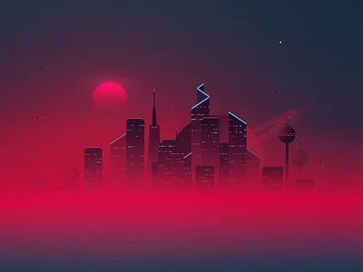 Space city city design digital art fog illustraion jupiter landscape mist red saturn space space art space exploration space travel spacedchallenge stars sunrise sunset tesla universe