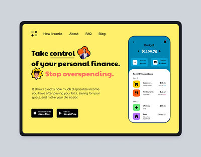 Money management tool budget landing page managment mobile money app pantone pantone2021 saving ui website