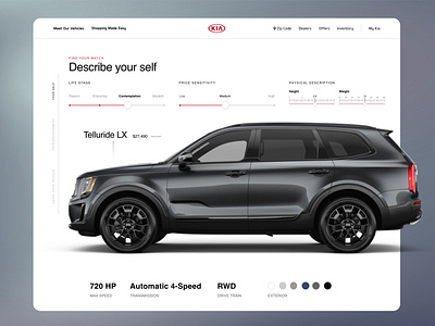 KIA's Telluride - Landing Page calibration car design filter kia suv telluride ux vehicle