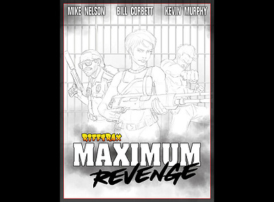 Maximum Revenge WIP for RiffTrax drawing illustration mst3k rifftrax sketch