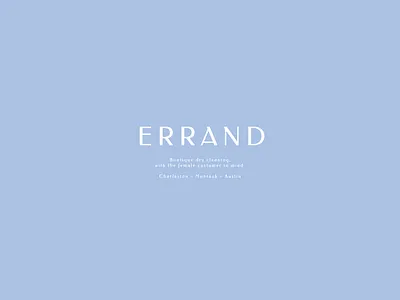 ERRAND branding design logo typography