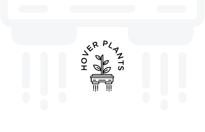 Hover Plants agency branding design illustration logo