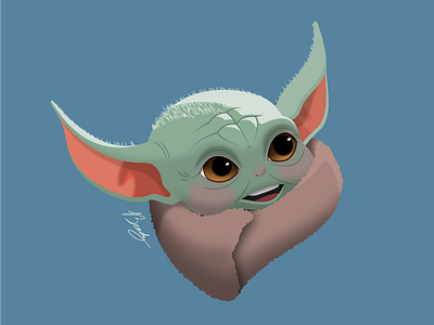 Baby Yoda baby yoda grogu mandalorian mando star wars star wars art starwars the mandalorian