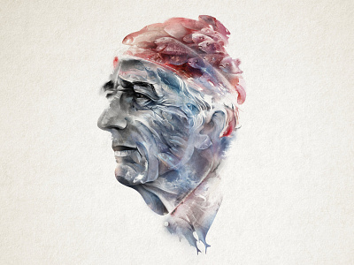 Jacques-Yves Cousteau art portrait watercolor