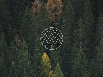 Forest Friends badge branding design forest icon identity illustration line logo nature outdoor patch trees vector