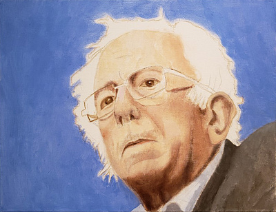 Bernie Sanders Portrait Painting acrylic painting editorial illustration illustration painting political political portraiture portrait portrait illustration portrait painting