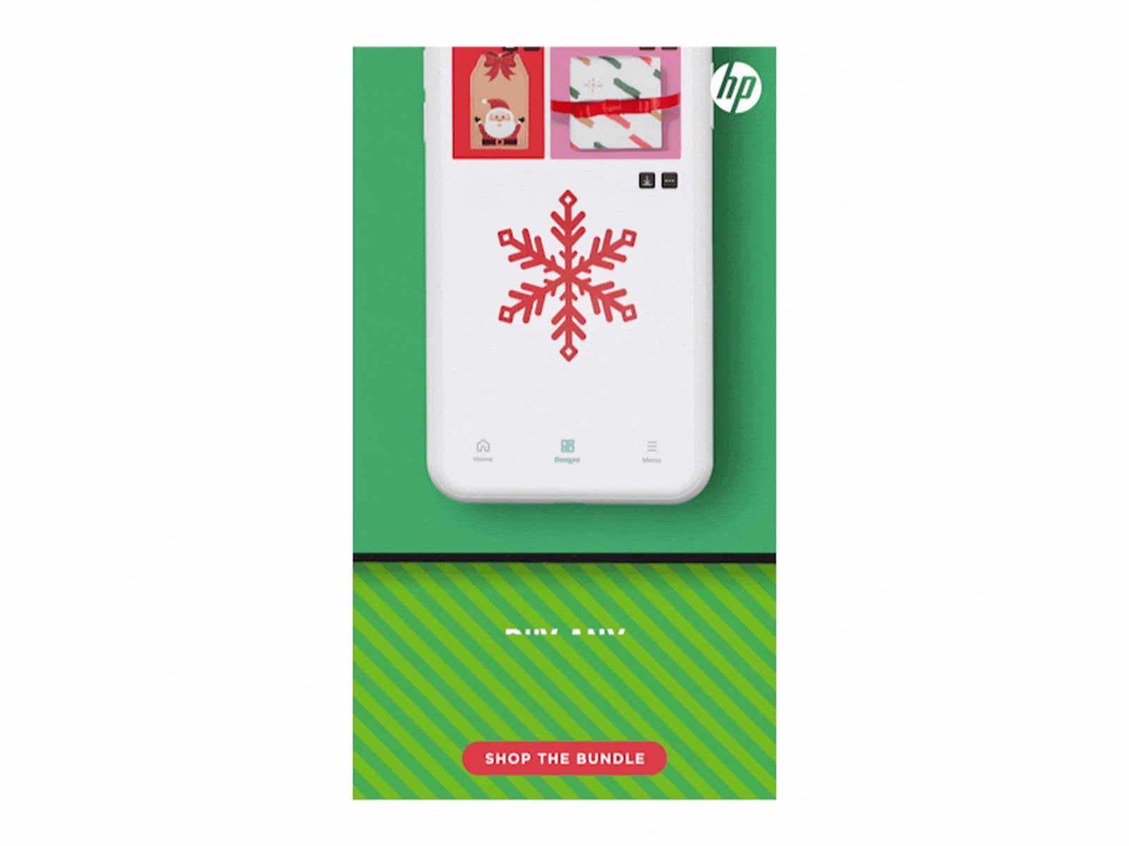 HP/Canva Holiday concept advertisement after effects animation banner snapchat