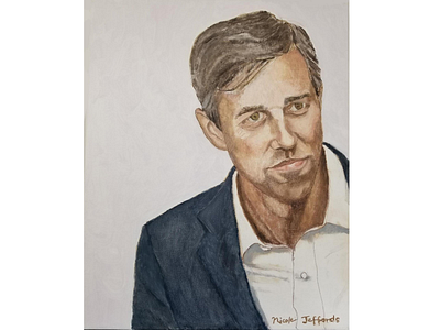 Beto O'Rourke Portrait acrylic painting editorial illustration illustration oil painting painting political political portraiture portrait portrait illustration portrait painting