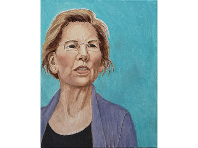 Elizabeth Warren Portrait acrylic painting editorial illustration illustration oil painting painting political political portraiture portrait portrait illustration portrait painting