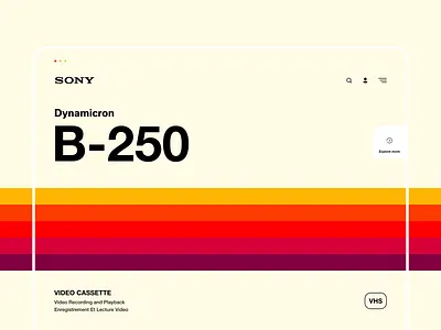 Sony VHS brand design inspiration interaction poster retro retro poster sony ui ui design ux ux design web web design