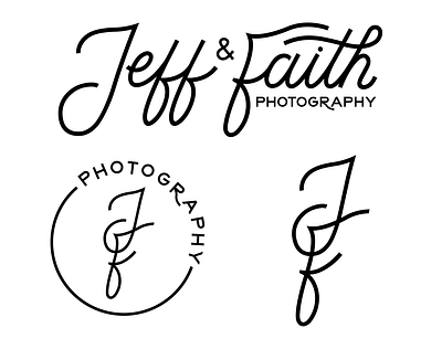 Jeff & Faith Logo Branding branding hand lettering hand lettering art lettering logo logodesign monogram photography photography logo type typography