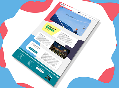 BioAmps - Green power company design flat illustration illustrator minimal ui ux vector web website