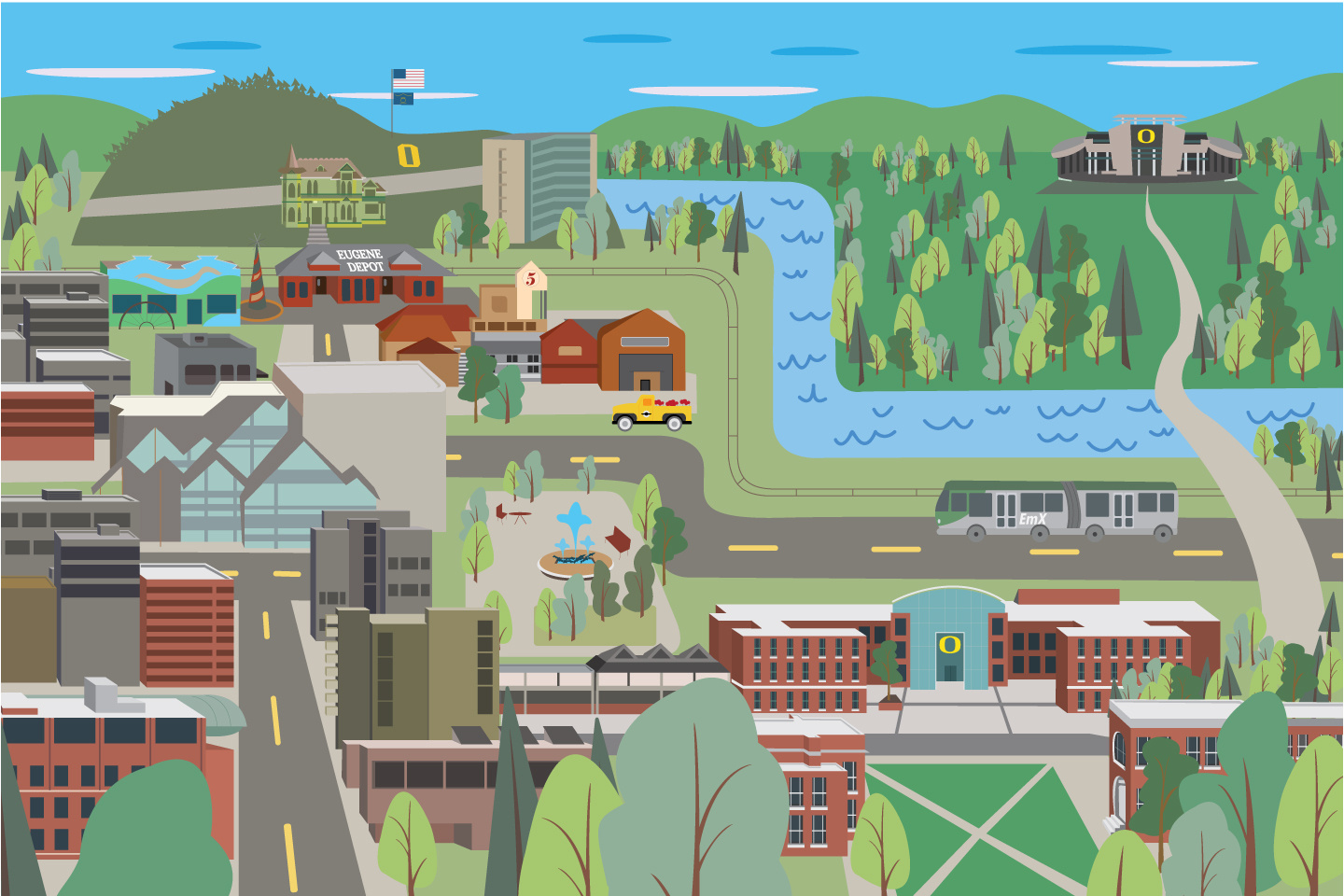 Example of Eugene postcard