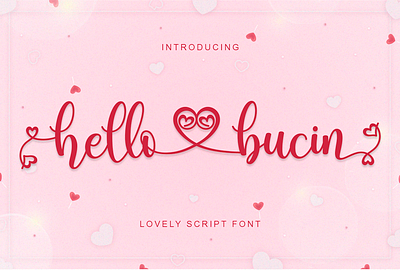 Hello bucin calligraphy design handwritten script sketch typography vector