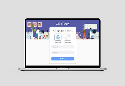 CertDox - Login Page design site design web