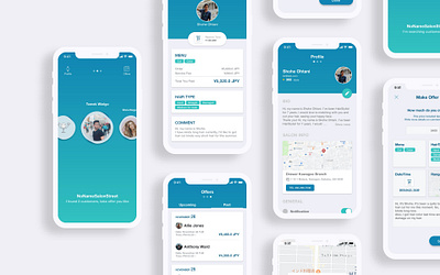 Hair stylist Matching App Design app design ui ux