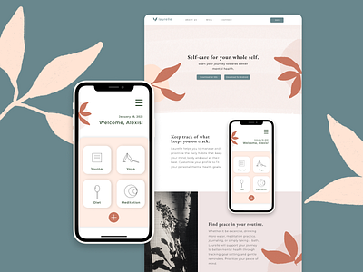 Improve your mental health with Laurelle app art branding design digitalillustration illustration procreateapp web