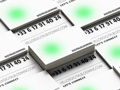 Digital Blooming - Vinciane Le Chelveder - Business Cards bold bold design bold font brand design brand identity branding business card business cards businesscard design graphic design identity logo logo designer typography web website
