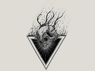 Flaming Skull art concept character design colorful cover artwork dark art death metal design illustration shirt design skull art t shirt design