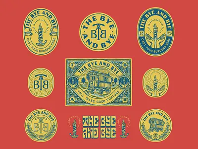 Design for The Bye And Bye artwork branding handrawn illustration logo vintage vintage logo
