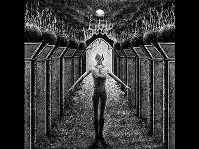 The Void I Bathe In art concept character design cover artwork dark art death metal design illustration shirt design skull art t shirt design