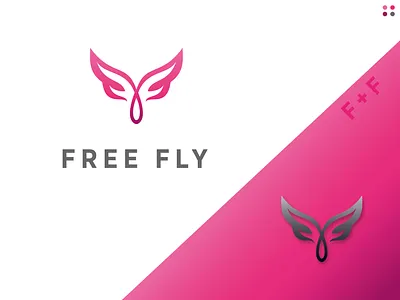 Free Fly Logo app logo design branding iconic logo illustration logo typography vector