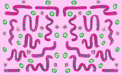 Fun Snakes acrylic art handmade illustration painting pattern pattern art patterndesign patterndesigner patterns snake