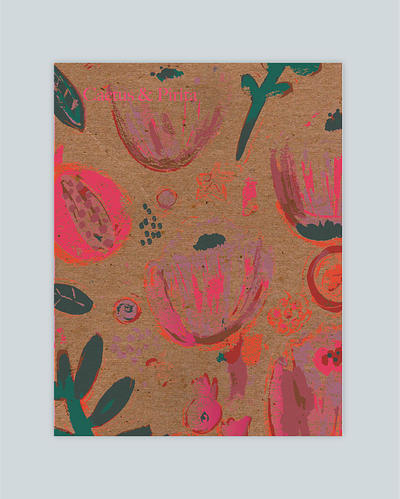 Pink Flowers cardboard cardboard illustration painting pattern pattern art patterndesign patterndesigner patterns