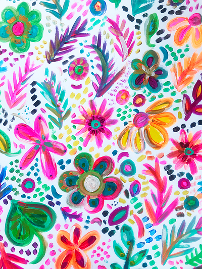 Spring Pattern acrylic branding handmade illustration painting pattern pattern art patterndesign patterndesigner patterns