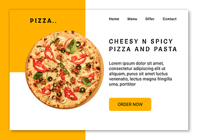 pizza website app design flat graphic design illustration logo ui ux vector website