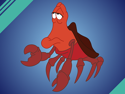 Sebastian character crab disney hand drawn little mermaid sebastian sketch