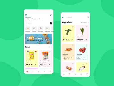 Supermarket Store | App Design app app design branding delivery design figma interface mobile mobile app mobile ui order trending typography ui uidesign uidesigner ux ux design uxdesign web
