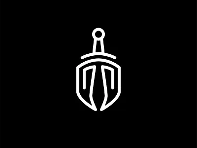 Sword and Shield Logo branding design illustrator logo logo design mascot logo vector