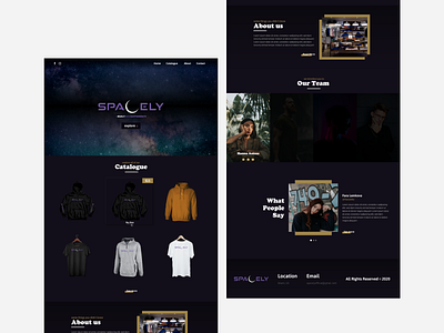 Spacely Apparel Store clean website design eccomerce landing page design landingpage modern website modern website design ui uidesign uiux design web design website website design