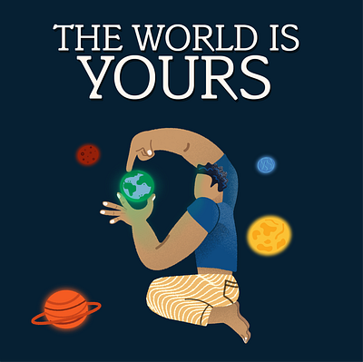 The world is yours graphicdesign illustration quirky vector illustration