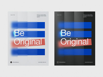 Be Original Poster blur brand identity brand sign branding branding design clean design halo lab identity logo logotype print printing