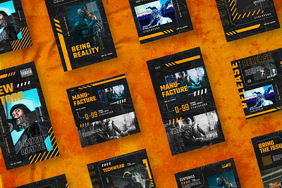 TECHWEAR Instagram Template advertising branding design future hypebeast illustration instagram instagram stories instagram template mehca mehca modern scifi social media social media pack social media templates template