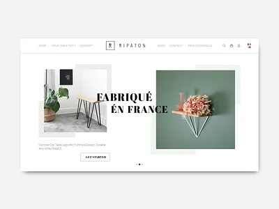 Ripaton ~ Furniture Online Store clean website clean website design eccomerce furniture website landing page design landingpage online store ui uidesign uiux design website design