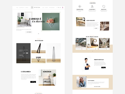 Ripaton ~ Furniture Online Store clean website clean website design eccomerce landing page design landingpage ui uidesign uiux design website design