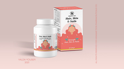 Hair And nail Medicine Packaging branding cosmetic packaging design minimal package mockup packagedesign packaging packaging design pharmaceutical printing pharmaceuticals printing