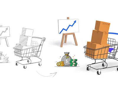 Visual design for HelpNinja landing page artwork hand drawn ilustrator rough sketch uidesign vector illustration visual design