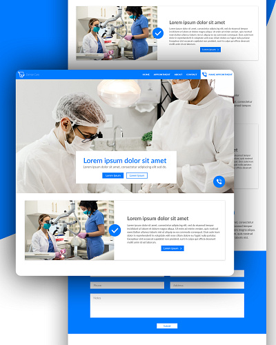 Dental Care Website Design animation app branding design illustration illustrator typography ui ux vector website