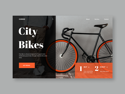 Web Exploration - City Bike bicycle bike city ui web design