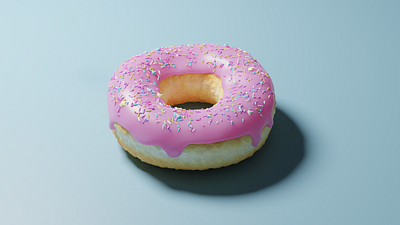 donut 3d art 3d modeling blender blender3d digital art food food illustration