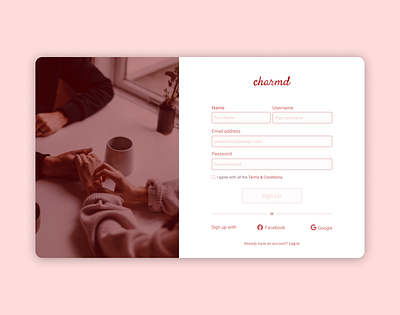 Sign-up Page - Daily UI 001 app daily 100 challenge dailyui dailyuichallenge dating website datingapp design form sign in signup ui uiux ux web